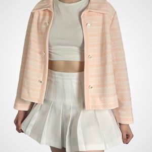 𝅺VINTAGE 70s Pink And White Jacket